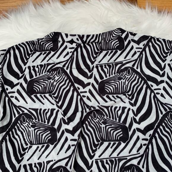 JW Anderson x Topshop black and white zebra print crewneck tee - Picture 4 of 7